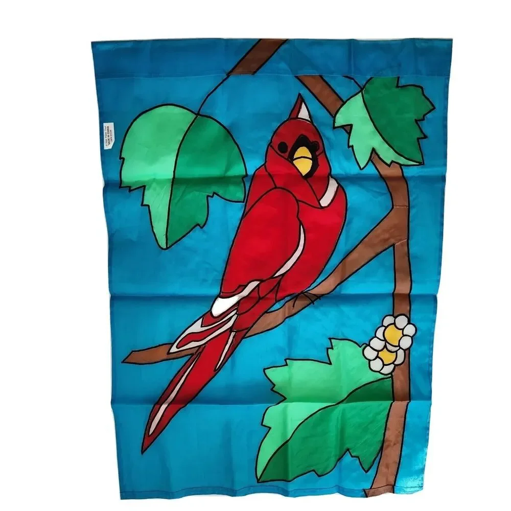 Franki Toy Vintage‎ 1994 Red Cardinal Garden Flag Banner 39